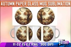 Autumn Paper Glass Mug Sublimation|11 Oz 15 Oz| 300 DPI |v.1 Product Image 1