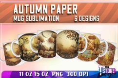 Autumn Paper Mug Sublimation|Coffee 11 Oz|Summer Mug 15 v.1 Product Image 1