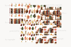 GlamArtZhanna, Autumn paper, Autumn pattern, Autumn background, Fall digital paper, Fall pattern, Fall background, Autumn reading paper, Autumn library paper, Autumn books paper, Autumn books pattern, Reading paper, Books paper, Books pattern