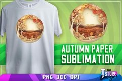 Autumn Paper Sublimation | Autumn Paper PNG Design | 300 DPI Product Image 1