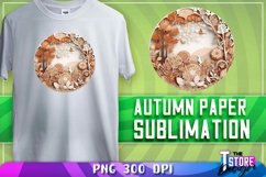 Autumn Paper Sublimation | Autumn Paper PNG Design | 300 DPI Product Image 1