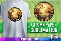 Autumn Paper Sublimation | Autumn Paper PNG Design | 300 DPI Product Image 1