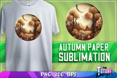 Autumn Paper Sublimation | Autumn Paper PNG Design | 300 DPI Product Image 1