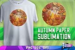 Autumn Paper Sublimation | Autumn Paper PNG Design | 300 DPI Product Image 1