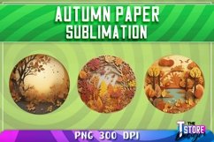 Autumn Paper Sublimation Bundle |Autumn Paper PNG Design Product Image 3