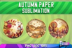 Autumn Paper Sublimation Bundle |Autumn Paper PNG Design Product Image 4