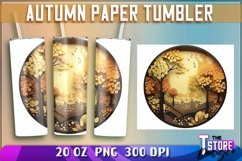 Autumn Paper Tumblers Bundle|Autumn 20 oz PNG Bundle v.1 Product Image 3