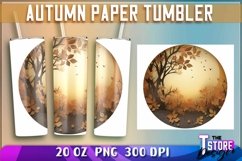 Autumn Paper Tumblers Bundle|Autumn 20 oz PNG Bundle v.1 Product Image 5