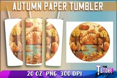 Autumn Paper Tumblers Bundle|Autumn 20 oz PNG Bundle v.1 Product Image 6