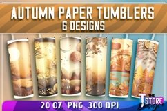 Autumn Paper Tumblers Bundle|Autumn 20 oz PNG Bundle v.1 Product Image 1