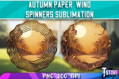 Autumn Paper Wind Spinners Sublimation | Fall Design v.1 Product Image 1