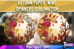 Autumn Paper Wind Spinners Sublimation | Fall Design v.2 Product Image 1