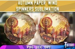 Autumn Paper Wind Spinners Sublimation | Fall Design v.2 Product Image 1