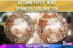 Autumn Paper Wind Spinners Sublimation | Fall Design v.2 Product Image 1
