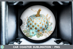 GorgeousAutumn Pastel Brush Strokes Car Coaster design.