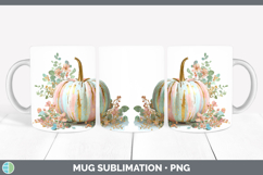 GorgeousAutumn Pastel Brush Strokes Mug Wrap design.
