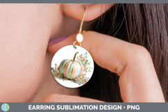 GorgeousAutumn Pastel Brush Strokes Round Earrings design.