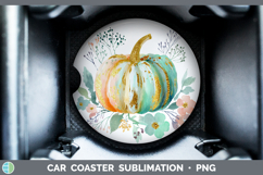 GorgeousAutumn Pastel Brush Strokes Car Coaster design.