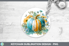 GorgeousAutumn Pastel Brush Strokes Keychain design.