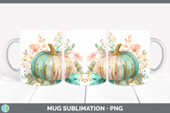 GorgeousAutumn Pastel Brush Strokes Mug Wrap design.