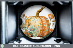 GorgeousAutumn Pastel Brush Strokes Car Coaster design.