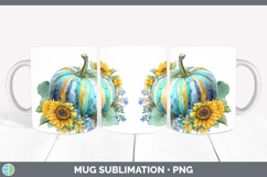 GorgeousAutumn Pastel Brush Strokes Mug Wrap design.