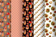 Pumpkins &amp; Fall Digital Papers, Autumn Patterns Backgrounds Product Image 2