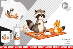 Autumn Picnic Animals Clipart Product Image 1
