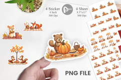Autumn Picnic Animals Sticker Product Image 1