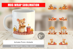 Mug Wrap Autumn Picnic Animals Product Image 1
