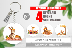 Keychain Autumn Picnic Animals Product Image 1
