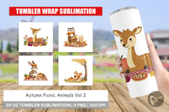 Tumbler Autumn Picnic Animals Product Image 1