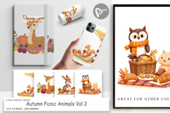 Digital PaperDigital Paper Autumn Picnic Animals Product Image 1