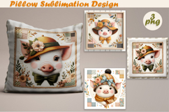 Fany Halloween Patchwork animal| Pillow Sublimation Design Product Image 1