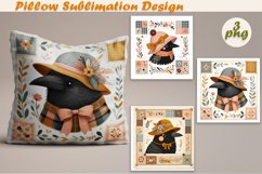 Fany Halloween Patchwork animal| Pillow Sublimation Design Product Image 1