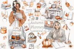 GlamArtZhanna, Autumn Planner png, Fall Planner clipart, Planner clipart, Fall clipart, Autumn clipart, Planner girl clipart, Autumn Planner girl, Pumpkin planner png, Pumpkins clip art, Neutral Journaling, Fall PNG Graphics, Cozy planner clipart, Neutral