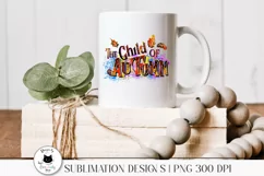 autumn png design shown on a mug