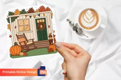 Autumn Porch Stickers, Thanksgiving Porch Stickers Product Image 1
