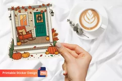 Autumn Porch Stickers, Thanksgiving Porch Stickers Product Image 1