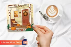 Autumn Porch Stickers, Thanksgiving Porch Stickers Product Image 1