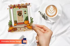 Autumn Porch Stickers, Seasonal Porch Decorations Product Image 1