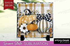 Autumn Pumpkin Slate PNG - Fall Pumpkin, Square Slate Product Image 1