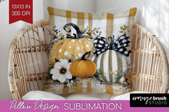 Autumn Pumpkin Pillow Sublimation - Fall Pumpkin, Pillow PNG Product Image 1