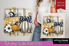 Autumn Pumpkin Tote Bag - Fall Pumpkin, Tote Bag PNG Product Image 1
