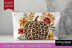 Autumn Pumpkin Cosmetic Bag - Fall Pumpkin, Makeup Bag PNG Product Image 1