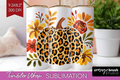 Autumn Pumpkin Tumbler Wrap - Fall Pumpkin, Tumbler PNG Product Image 1