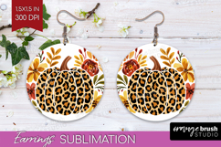 Autumn Pumpkin Round Earrings - Fall Pumpkin, PNG Product Image 1