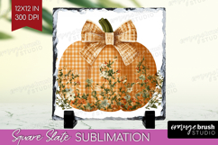 Autumn Pumpkin Slate PNG - Fall Pumpkin, Square Slate Product Image 1