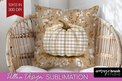 Autumn Pumpkin Pillow Sublimation - Fall Pumpkin, Pillow PNG Product Image 1