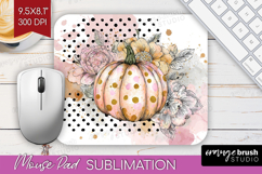 Autumn Pumpkin Mouse Pad Sublimation - Fall Pumpkin, PNG Product Image 1